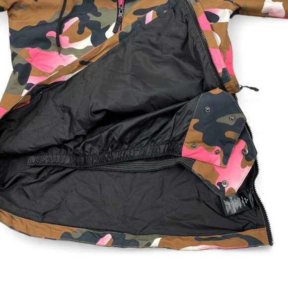 Swiss Tech Waterproof Hooded Camouflage Pink Pullover Jacket Women's Medium 8-10 - Picture 8 of 9